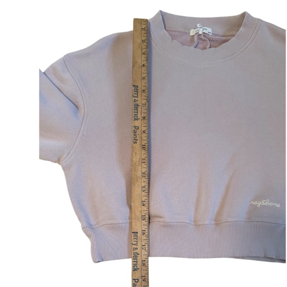 Rag & Bone Cropped Sweatshirt in lavender color size XS - Picture 5 of 8